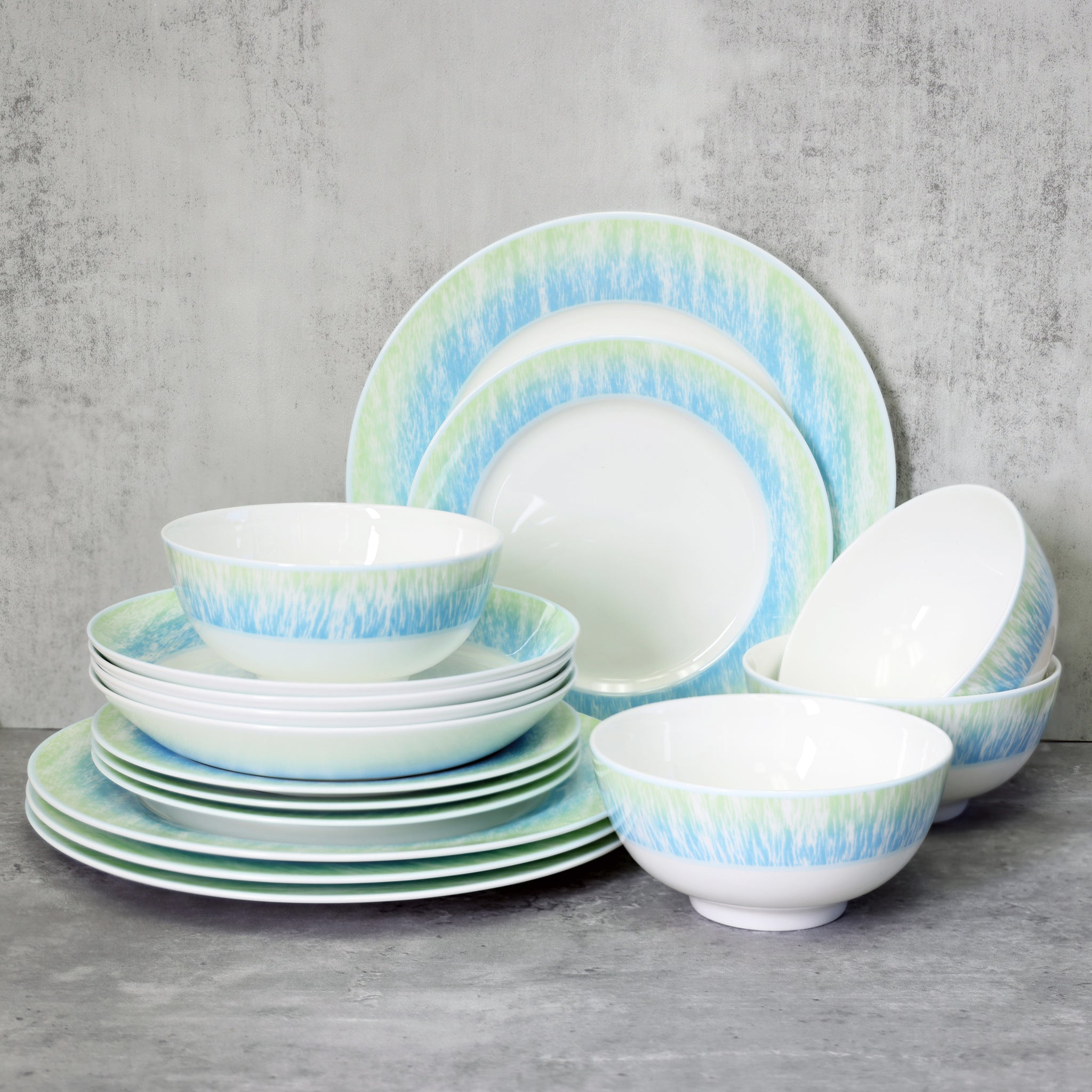 Dinnerware Set Fine Bone China 16 Pieces Plates and Bowls set Serv www.gooddealcorp