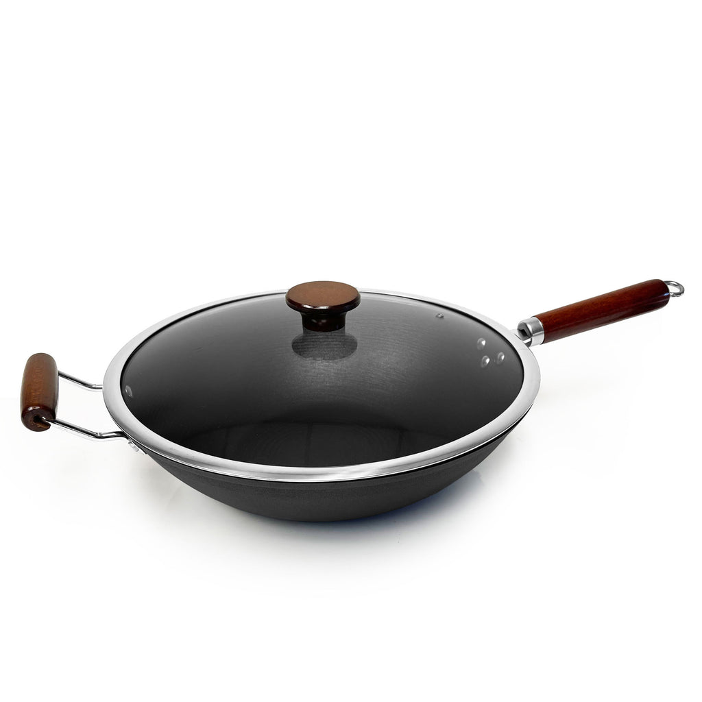 14in Cast Iron Deep Skillet with Lid